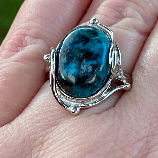 Chrysocolla High Dome Ring