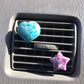 Peach Moonstone Heart Car Vent Clip