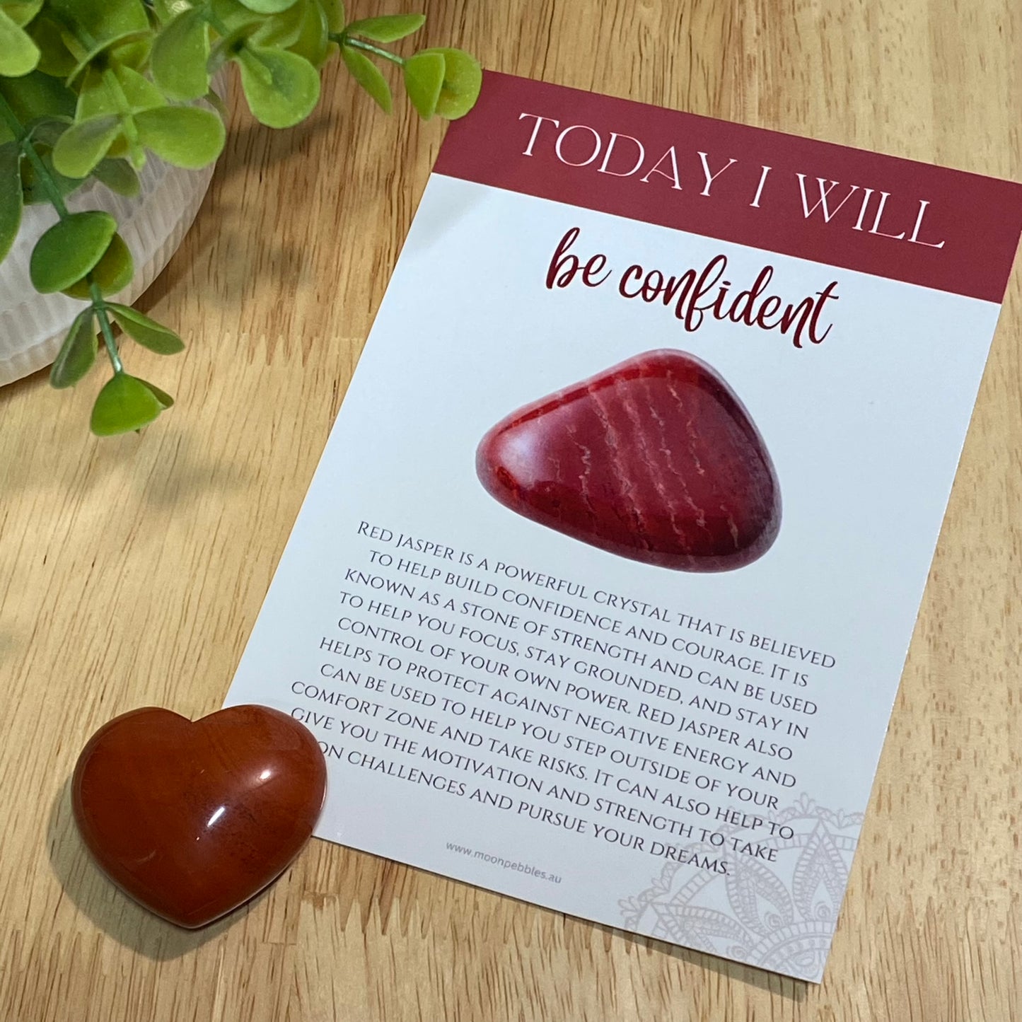 Affirmation Crystal Card - Be Confident