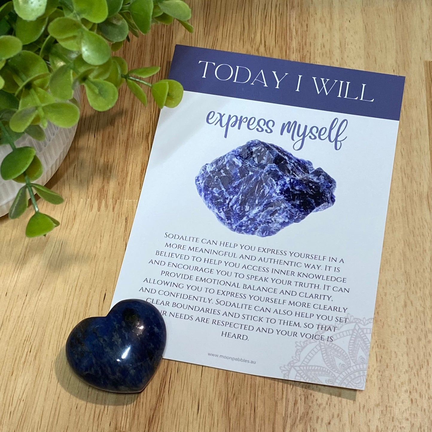 Affirmation Crystal Card - Express Yourself